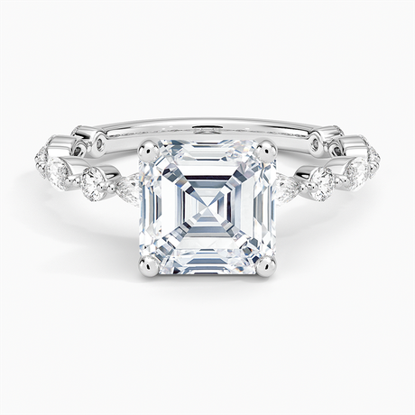 Alternating Marquise and Round Diamond Setting