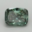 3.00 Ct. Fancy Vivid Green Cushion Lab Grown Diamond