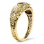 The Bellamy Ring, smalltop view on a hand