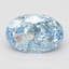 5.32 Ct. Fancy Vivid Blue Oval Lab Grown Diamond
