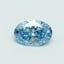 0.33 Ct. Fancy Vivid Blue Oval Lab Grown Diamond