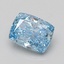 1.64 Ct. Fancy Vivid Blue Cushion Lab Grown Diamond
