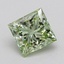 0.80 Ct. Fancy Vivid Green Princess Lab Grown Diamond