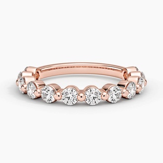 Monaco Three-Quarter Coverage Diamond Ring in 14K Rose Gold