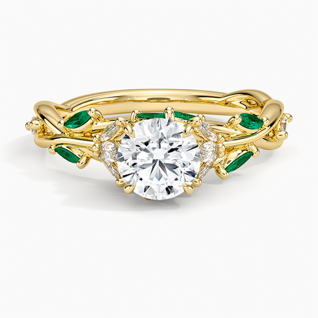 Secret Garden Lab Emerald and Diamond Ring