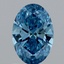 1.35 Ct. Fancy Vivid Blue Oval Lab Grown Diamond