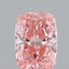 1.64 Ct. Fancy Vivid Pink Cushion Lab Grown Diamond