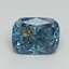 1.51 Ct. Fancy Vivid Blue Cushion Lab Grown Diamond