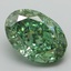 3.07 Ct. Fancy Vivid Green Oval Lab Grown Diamond
