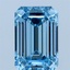 1.43 Ct. Fancy Vivid Blue Emerald Lab Grown Diamond