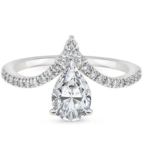 18K White Gold Nouveau Diamond Bridal Set