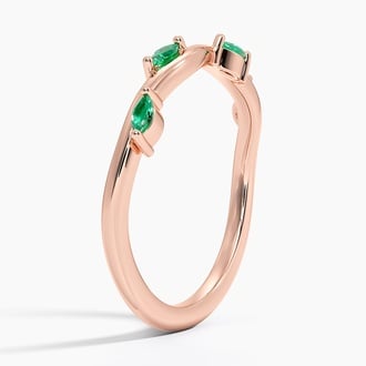 Winding Willow Lab Grown Emerald Ring