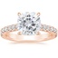 14K Rose Gold Sienna Half Coverage Diamond Ring, smalltop view