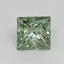 1.06 Ct. Fancy Vivid Green Princess Lab Grown Diamond