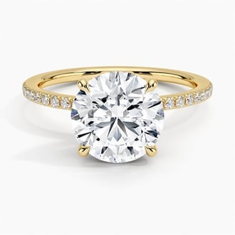 Viviana with 2.5ct Round Certified Lab Diamond in 18K Yellow Gold