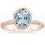 14K Rose Gold Nova Halo Diamond Ring (1/2 ct. tw.), smalltop view