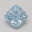 1.58 Ct. Fancy Vivid Blue Cushion Lab Grown Diamond