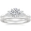 18K White Gold Stella Diamond Ring with Petite Comfort Fit Wedding Ring