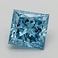 1.36 Ct. Fancy Vivid Blue Princess Lab Grown Diamond