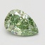 1.54 Ct. Fancy Vivid Green Pear Lab Grown Diamond