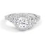 Custom Twisted Vine Halo Diamond Ring