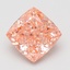 5.07 Ct. Fancy Vivid Pink Cushion Lab Grown Diamond
