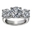 Custom Three Stone Floral Basket Ring