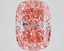 4.10 Ct. Fancy Vivid Brownish Pink Cushion Lab Grown Diamond