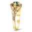 The Breck Ring, smalltop view on a hand