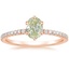 14K Rose Gold Viviana Three-Quarter Coverage Six-Prong Diamond Ring (1/3 ct. tw.), smalltop view