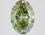 2.93 Ct. Fancy Vivid Green Oval Lab Grown Diamond