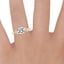 18K Yellow Gold Arden Diamond Ring, smallzoomed in top view on a hand