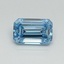 0.53 Ct. Fancy Intense Blue Emerald Lab Grown Diamond