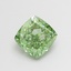 1.71 Ct. Fancy Vivid  Green Cushion Lab Grown Diamond