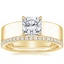 18K Yellow Gold Alden Diamond Ring with Luxe Ballad Diamond Ring (1/4 ct. tw.)