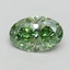 1.03 Ct. Fancy Vivid Green Oval Lab Grown Diamond