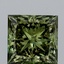 4.07 Ct. Fancy Vivid Green Princess Lab Grown Diamond