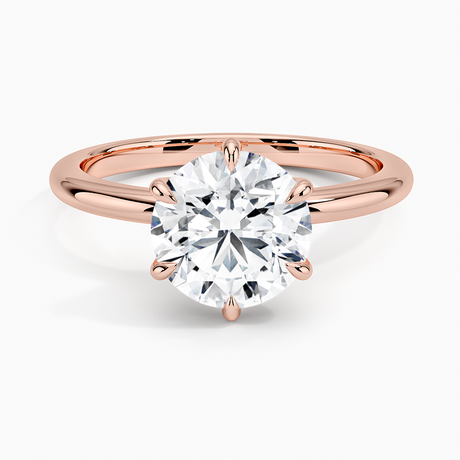 14K Rose Gold Esme Hidden Halo Diamond Ring