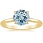 18K Yellow Gold Elodie 1.8mm Solitaire Ring, smalltop view