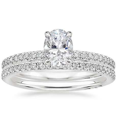 18K White Gold Simply Tacori Classic Diamond Bridal Set