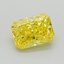 0.72 Ct. Fancy Vivid Yellow Radiant Lab Grown Diamond