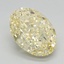 2.43 Ct. Fancy Yellow Oval Lab Grown Diamond