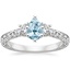 18K White Gold Antique Scroll Engraved Three Stone Diamond Ring (1/3 ct. tw.), smalltop view