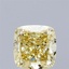 2.02 Ct. Fancy Intense Yellow Cushion Lab Grown Diamond