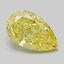 4.02 Ct. Fancy Intense  Yellow Pear Lab Grown Diamond