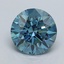 1.13 Ct. Fancy Vivid Malibu Blue Round Lab Grown Diamond
