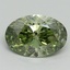2.09 Ct. Fancy Vivid Green Oval Lab Grown Diamond