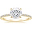 18K Yellow Gold Demi Three-Quarter Coverage Diamond Ring (1/3 ct. tw.), smalltop view