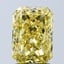3.07 Ct. Fancy Vivid Yellow Radiant Lab Grown Diamond