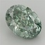 3.66 Ct. Fancy Vivid Green Oval Lab Grown Diamond